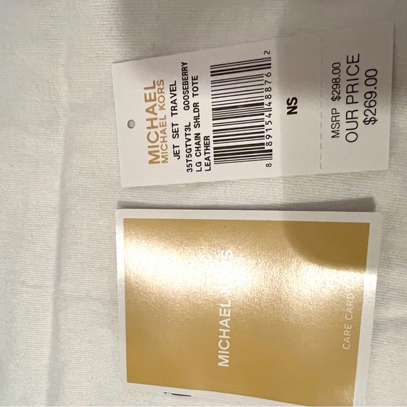 Michael Kors Jet Set Travel chain shoulder tote in gooseberry - Picture 6 of 6